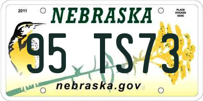 NE license plate 95TS73