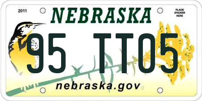 NE license plate 95TT05
