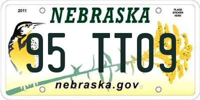 NE license plate 95TT09