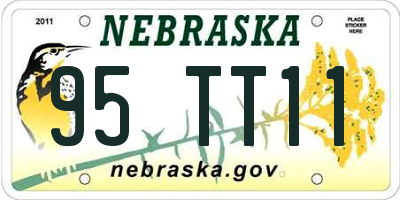 NE license plate 95TT11