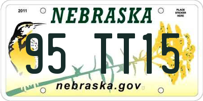 NE license plate 95TT15
