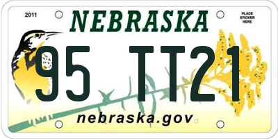 NE license plate 95TT21