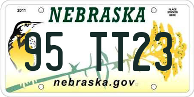 NE license plate 95TT23