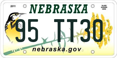 NE license plate 95TT30