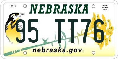 NE license plate 95TT76