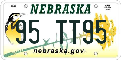 NE license plate 95TT95