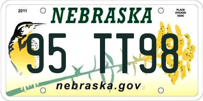 NE license plate 95TT98