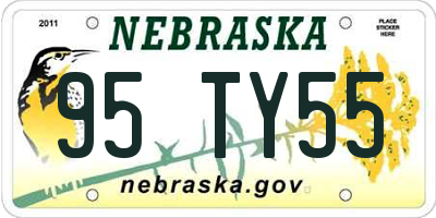 NE license plate 95TY55
