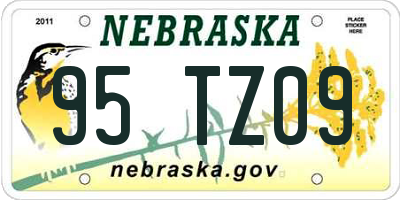 NE license plate 95TZ09