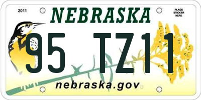 NE license plate 95TZ11