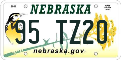 NE license plate 95TZ20
