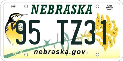 NE license plate 95TZ31