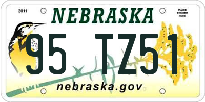 NE license plate 95TZ51