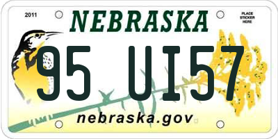 NE license plate 95UI57