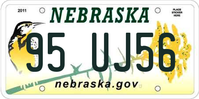 NE license plate 95UJ56