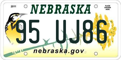 NE license plate 95UJ86