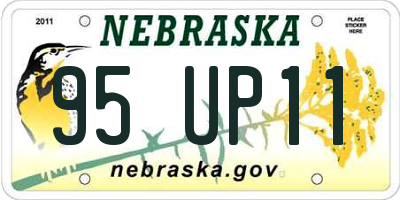 NE license plate 95UP11