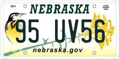 NE license plate 95UV56