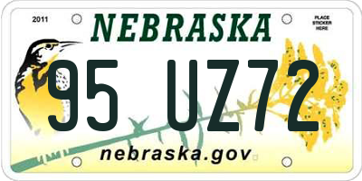 NE license plate 95UZ72