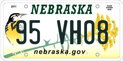 NE license plate 95VH08