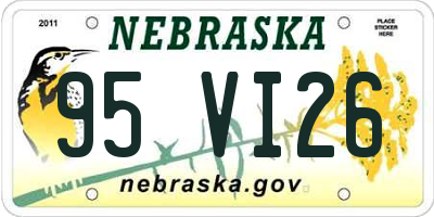 NE license plate 95VI26
