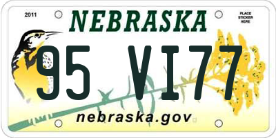 NE license plate 95VI77