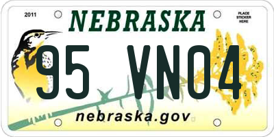NE license plate 95VN04