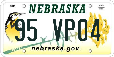 NE license plate 95VP04
