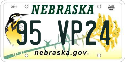 NE license plate 95VP24