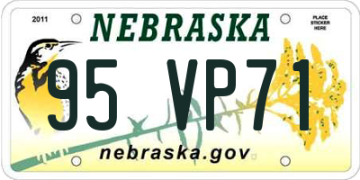 NE license plate 95VP71