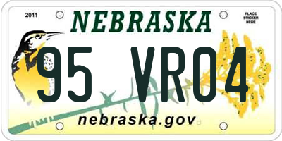 NE license plate 95VR04
