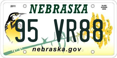 NE license plate 95VR88