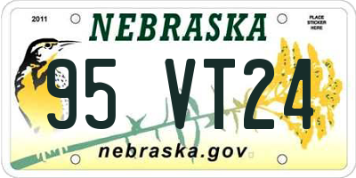 NE license plate 95VT24