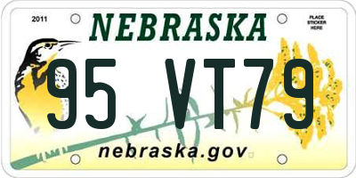NE license plate 95VT79