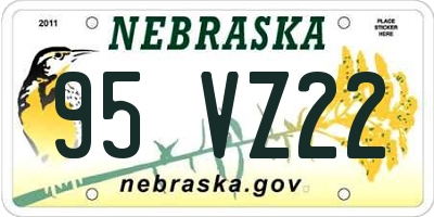 NE license plate 95VZ22