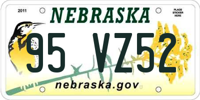 NE license plate 95VZ52
