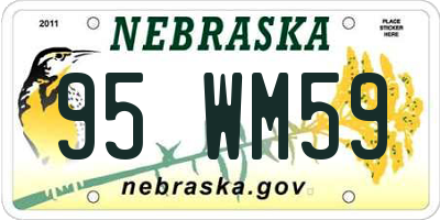 NE license plate 95WM59