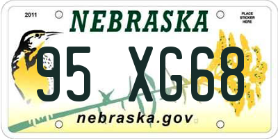 NE license plate 95XG68