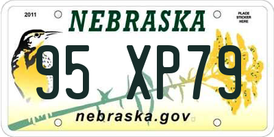 NE license plate 95XP79