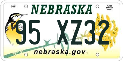 NE license plate 95XZ32
