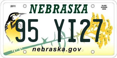 NE license plate 95YI27