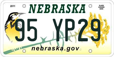 NE license plate 95YP29