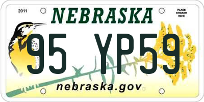 NE license plate 95YP59