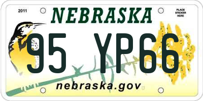 NE license plate 95YP66