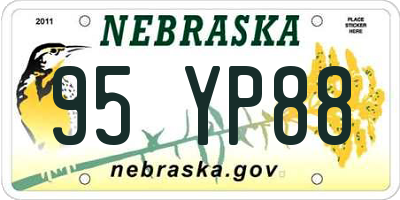 NE license plate 95YP88