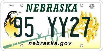 NE license plate 95YY27