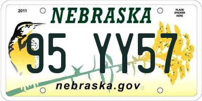 NE license plate 95YY57