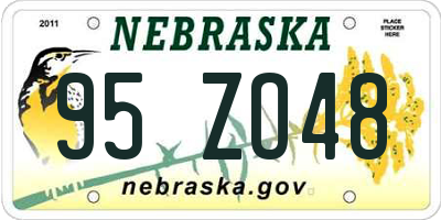NE license plate 95ZO48