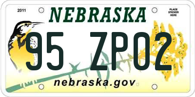 NE license plate 95ZP02