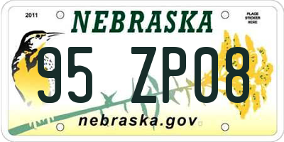 NE license plate 95ZP08